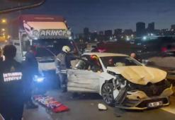 Bağcılar TEM Otoyolu'nda zincirleme kaza; trafik yoğunluğu oluştu