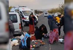 Hafif ticari araçla otomobil çarpıştı: 11 yaralı