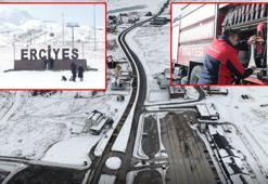 Erciyes Kayak Merkezi’nde itfaiye ekipleri 7/24 görevde
