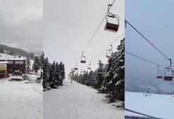 Uludağ'da kar yağışı etkili oldu