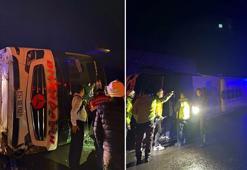 Osmaniye’de yolcu otobüsü devrildi: 3 yaralı