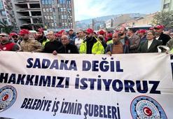 İzmir’de Belediye-İş sendikasına bağlı işçiler eylemde