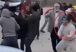 Demir sopa ve yumruklarla birbirine saldırdılar