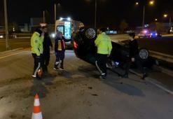 Bursa'da otomobil takla attı: 1 yaralı
