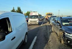 Edirne'de 10 aracın karıştığı zincirleme kaza; 5 yaralı
