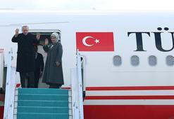 Cumhurbaşkanı Erdoğan, Türkmenistan'a gitti