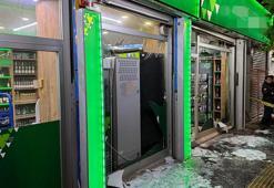 Markete patlayıcı madde atıp kaçan şüpheli aranıyor