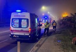 TIR’ın arkadan çaptığı servis minibüsündeki 9 kişi yaralandı