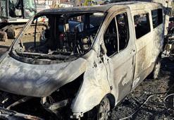 Ankara’da 4 aracın kundaklandığı anlar kamerada