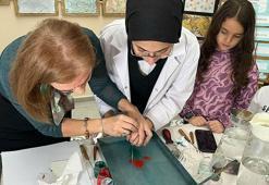 Ebru sanatı ile fizik öğreniyorlar