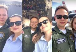 Şehit üsteğmenin eşi, düşen uçakta birlikte çekildikleri fotoğrafları paylaştı