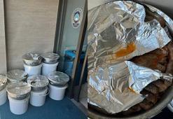 Otobüsle uygunsuz taşınan sarma ve dolmalar imha edildi