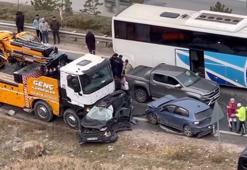 Ankara'da vinç, 13 araca çarptı; 5 yaralı