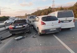 Arnavutköy'de zincirleme kaza: 2 yaralı