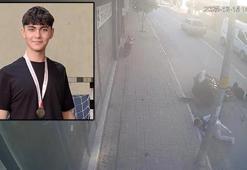 Motosikletlerin çarpıştığı kaza kamerada; 15 yaşındaki Tunahan öldü, 2 yaralı