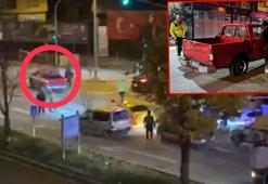 ‘Dur’ ihtara uymayan sürücü, kamyonetinin lastiklerine ateş edilerek yakalandı