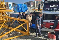 Şantiyede kule vinç kazası; 1 işçi yaralandı