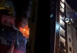 Pendik’te 10 katlı binada çıkan yangın söndürüldü