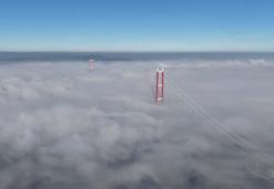 1915 Çanakkale Köprüsü siste kayboldu