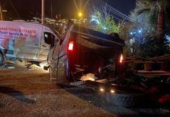 Kamyonet, park halindeki araca çarptı; 1 ölü, 2 yaralı