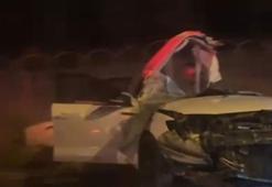 Malatya'da otomobil direğe çarptı; 1'i ağır, 2 yaralı