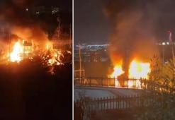 Beylikdüzü'nde çocuk parkı alev alev yandı