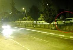 Minibüsün dere yatağına uçtuğu kaza kamerada