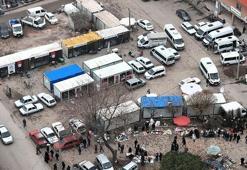 Depremin vurduğu Sındırgı'da kurulan konteyner dükkanlar, dronla görüntülendi