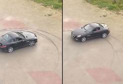 Maltepe'de özel hastanenin valeleri müşterinin otomobiliyle drift attı