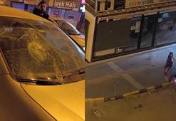 Taşla park halindeki otomobiller ile iş yerlerinin camlarını kıran şüpheli tutuklandı