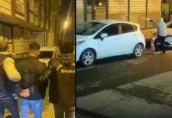 Sancaktepe'de 16 yaşındaki şüphelinin iş yeri kurşunladığı anlar kamerada