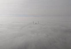 Batman'da yoğun sis; manzara dronla görüntülendi
