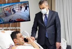 Öğrencinin vurduğu okul müdürü yoğun bakımdan çıktı, Bakan Tekin'le görüştü