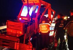 TIR’la çarpışan traktörün sürücüsü ağır yaralandı