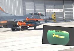 F-16'dan atılan ASELSAN KGK-84 Kanatlı Güdüm Kiti, hedefi tam isabetle vurdu