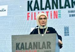 Emine Erdoğan 'Kalanlar' Filistin Sergisi'nin açılışında konuştu