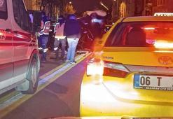 Ankara'da iki araca çarpan otomobil, takla attı; 1 yaralı