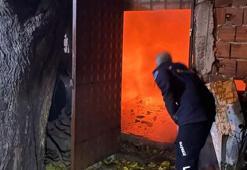 Bursa'da marangoz atölyesinde yangın