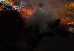 Ümraniye’de PVC üretimi yapan işletmede çıkan yangın söndürüldü