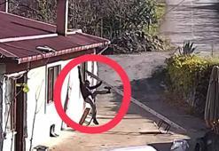 Baca şapkasını değiştirmek için çıktığı çatıdan düştü; o anlar kamerada