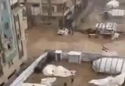 Gazze’de şiddetli yağış nedeniyle çadırlar su altında kaldı