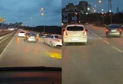 Arnavutköy’de düğün konvoyu ile trafiği yavaşlatıp havaya ateş açtılar