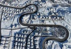 Kayseri'de kar, seyrine doyumsuz manzara oluşturdu