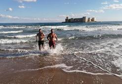 Mersin’de aralık sonunda deniz keyfi