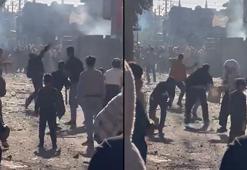 Adana’da iki grup arasındaki taşlı sopalı kavga kamerada