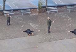 Kızına şantaj yapan kişiyi lise bahçesinde tabancayla rehin aldı