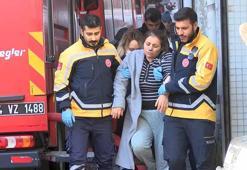 Şişli'de evinin yandığını gören kadın fenalaştı