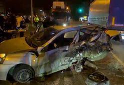 Önündeki otomobile arkadan çarpıp kaçtı; 2 uzman çavuş yaralı