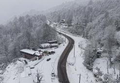 Kartepe’de seyirlik kar manzarası