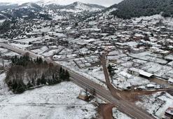 Sındırgı’nın yüksek kesimlerinde kar ve buzlanma